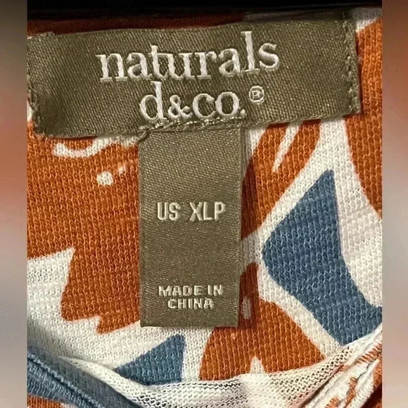 Naturals D&Co Linen Blend Midi Dress Woman Size XLP Summer Spring Light EUC - Picture 3 of 6